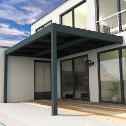 Pérgola solar fotovoltaica Aiguablava 6,928x3,541 M - Gris 4800W con Bandeja de cables INTERSUN - 2