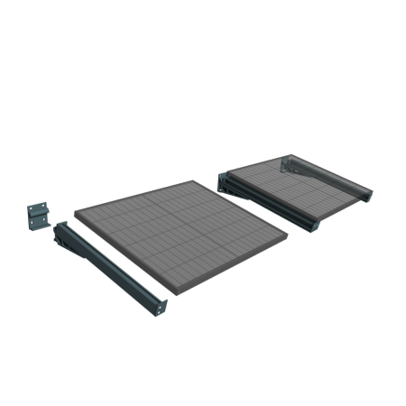 Tejadillo solar fotovoltaico PALMAR 1 placa - Gris 400W 1,744x1,144M con Bandeja de cables INTERSUN - 3