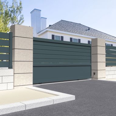 Puerta corredera mixta L 3000 x H 1906 mm INTERSUN - 1