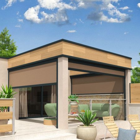 Toldo vertical compatible con pérgola LEVANTE a medida INTERSUN - 8