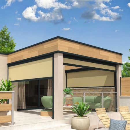 Toldo vertical compatible con pérgola LEVANTE a medida INTERSUN - 9