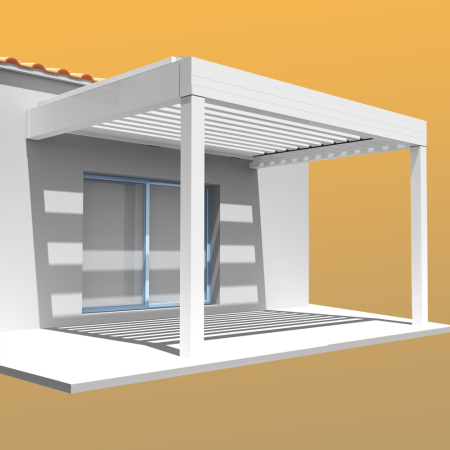 Pérgola SPINELLE 4,50x6,037 ML Cierre con mando a distancia - Intersun - Toldos y Pérgolas