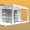 Pérgola bioclimática TRAMONTANA 4,50x6,037 M Motorización con pistón eléctrico y mando a distancia INTERSUN - 4