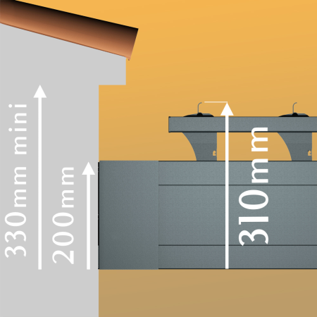 Pérgola bioclimática LEVANTE 4,00x4,613 M Motorización con pistón eléctrico y mando a distancia INTERSUN - 5