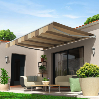 Toldo logia BERMEO Gris 4,00x2,50 M manual con manivela SUNSTYL - 1